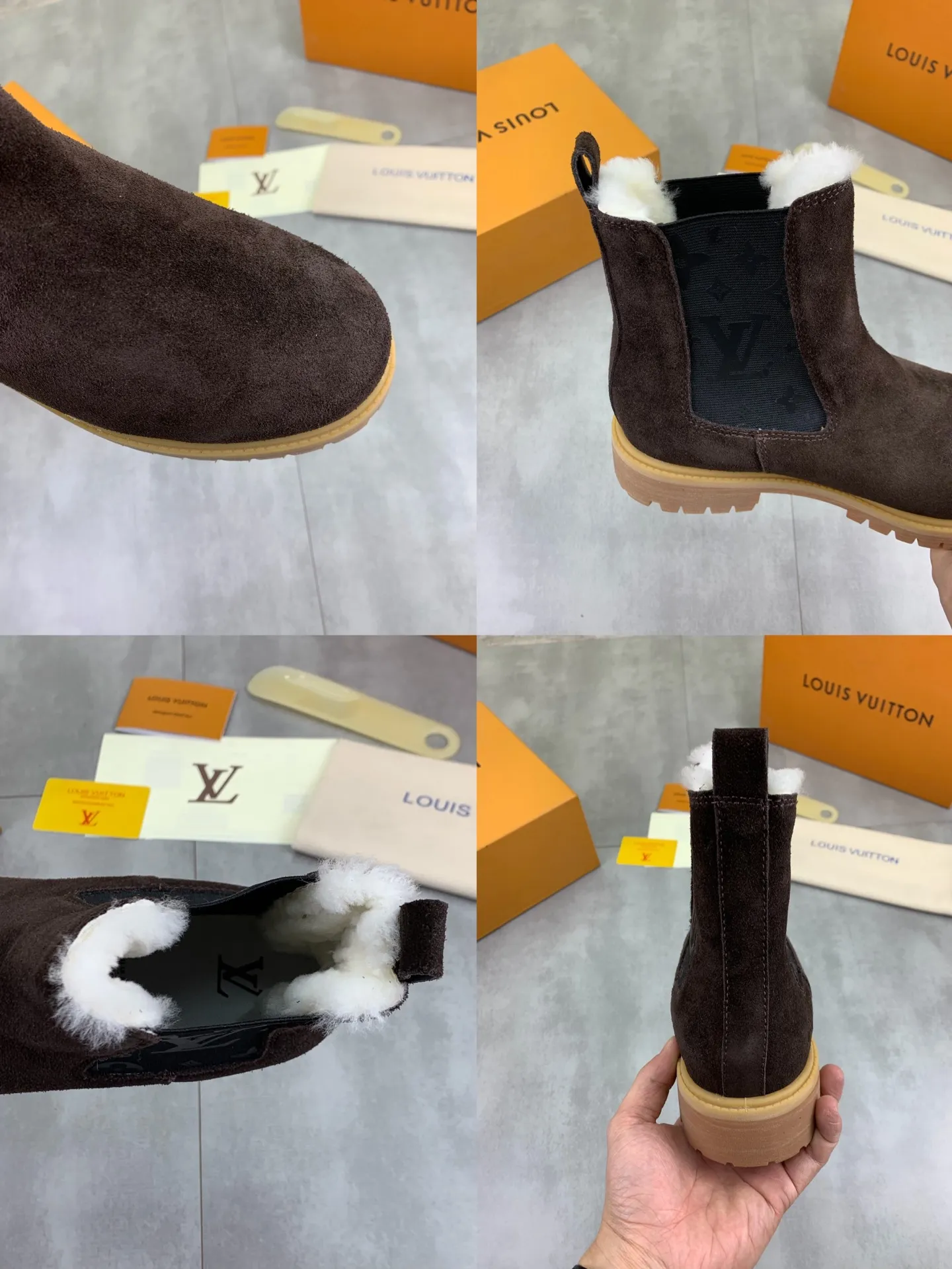 Factory price P900 💰💎💎💎High version of new men's shoes. Purchasing quality◾️◽️LV～Louis Vuitton boots series! by Virgin Abloh The most beautiful sneakers, Lv Brand strongly recommends new products, official website limited edition retro basketball sneakers! Both the high-top and low-top models spent money to purchase 1:1 accurate reproductions of the originals. The details are invincible and full of sincerity. The imported custom-made original frosted cowhide leather is packaged in the same way as the originals. The details are 100% restored. The privately customized originals are combined into a non-slip, wear-resistant and lightweight foam outsole. It is different from other brands. Without the original version, this effect cannot be achieved! L’s best-looking men’s shoes in the past, don’t miss it! Calfskin lining: Imported water-dyed cowhide lining/foot pad Outsole: lightweight foaming and non-slip Size: Men's 39-44 (38, 45 customized, non-refundable)